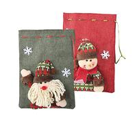 FRCOLOR 2 Piezas Bolsa De Dulces Bolsa De Nochebuena Bolsas Bolsitas Bolsa De Cumpleaños Bolsa De De Navidad Bolsa De Navidad Bolsa De Almacenamiento De Lino