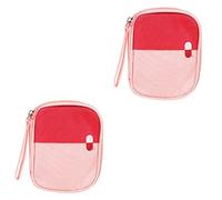 FRCOLOR 2 Piezas bolsa de medicina portátil bolsas de primeros auxilios con cremallera bolsa de medicación emergency kit botiquin bolsa de almacenamiento de bolsa de pastillas