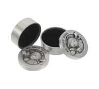 FRCOLOR 2 Piezas Caja para Guardar Dientes de Leche de en Metal Plata Diseño Práctico y Compartimentos Individuales para Ocasiones Obsequios y Uso Diario