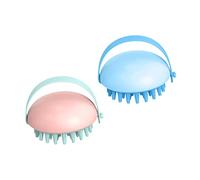 FRCOLOR 2 Piezas Cepillo De Baño Cepillo De Masaje Para El Cuero Cabelludo Peine Para El Cuero Cabelludo Pelo De Silicona Depurador De Pelo Cepillo De Masaje Para El Cuero Cabelludo Ducha