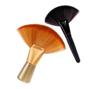 FRCOLOR 2 Piezas Cepillo De Pelo De Plumero Suave Cepillo De Limpieza Suministros De Peluquería Plumero Plata Plumero Doméstico Manija Removible El Plastico