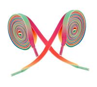 FRCOLOR 2 Piezas Cordones Encerados para Patines de Hockey Unidades Cordones Planos Impermeables y Resistentes la Humedad Poliéster Duradero Diseño Degradado Arcoíris para Adultos