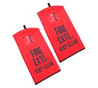 FRCOLOR 2 Piezas Cubierta para Extintor Bolsa Protectora para Extintor Tela Roja Antiarañazos Protección UV y Seguridad Pública en Exteriores