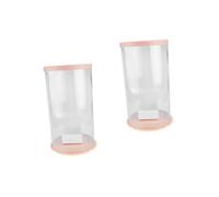 FRCOLOR 2 Piezas Cubo Abrazo Redondo parejas joyas verde oro Decorativo y práctico Decoración floral fiesta cumpleaños suministro de fiesta contenedor de la mascota rosa