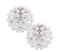 FRCOLOR 2 Piezas De Accesorios Para Zapatos De Dama De Honor Accesorios Para Zapatos De Boda Zuecos Adornos De Flores Para Zapatillas Clips De Perlas Para Clips Para