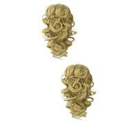 FRCOLOR 2 piezas de caballo peluca garra pelo rizado de caballo rizado mujeres pelucas peluca peluca de pelo pin de caballo peluca opcional agarre