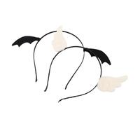 FRCOLOR 2 piezas Diadema Ángel y Demonio para Halloween Accesorios para Cabello Fiesta Cosplay