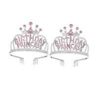 FRCOLOR 2 Piezas Diadema de Cumpleaños para Niñas de de Brillantes Accesorios Elegantes para Fiestas y Decoración para Cumpleaños y