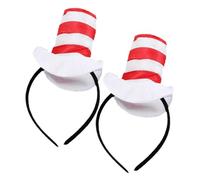 FRCOLOR 2 piezas Diadema Estilo Sombrero Copa para Fiesta de Accesorio Decorativo Ligero y Portátil para Mujer para Eventos y Disfraces