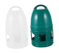 FRCOLOR 2 Piezas Dispensador de Agua para Bebedero Compacto y Portátil para Jaulas de Aves Accesorio Práctico para Alimentación de Palomos y Pájaros de Unidades Blanca y Verde