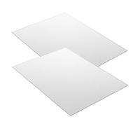 FRCOLOR 2 Piezas Espejos Adhesivos de Pared de Acrílico de Azulejos Flexibles Autoadhesivos para Decoración de Dormitorio Baño y Gimnasio Superficie y Duradera
