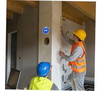 FRCOLOR 2 piezas Etiqueta Adhesiva Señal de Gafas Protectoras para Seguridad Industrial Unidades Material Resistente y Autoadhesivo Fácil Aplicación para Uso Producción y Recordatorio de