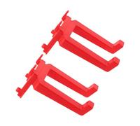 FRCOLOR 2 Piezas Ganchos para Panel Perforado, Perchas para Botellas de Spray de Plástico Rojo, Resistentes Deformación, de Alta Carga, Fáciles de Instalar, para Almacenamiento y Acceso