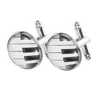 FRCOLOR 2 Piezas Gemelos para Hombre con Diseño de Piano de Elegantes Botones para de Esmoquin para Ocasiones Especiales y Negocios