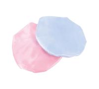 FRCOLOR 2 piezas Gorros de Dormir Elásticos para Protección para Cabello Diseño de Ala Ancha Redonda Colores Candy Rosa y Azul Cómodo para Años