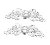 FRCOLOR 2 Piezas Hebilla De Zapato Extraíble Gemas De Imitación Clips Brillantes Para Zapatos Planos De Vestir Para Novias y Damas De Honor Bodas o Eventos Formales