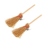 FRCOLOR 2 Piezas Horquilla de Bruja Pequeña Pinzas Cabello de Halloween Pasadores de Escoba de Bruja Accesorios Cabello de Halloween para Cosplay