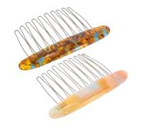 FRCOLOR 2 Piezas horquilla del peine del pelo peine francés horquillas para el cabello horquillas decorativas horquillas minimalistas peines laterales para mujeres cabello