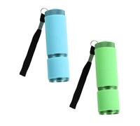 FRCOLOR 2 piezas Linterna LED para Detección de Fluorescencia Uñas Luz UV Portátil para Manicura y Test de Agentes Fluorescentes Diseño Compacto y Duradero Aluminio