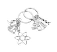 FRCOLOR 2 Piezas Llavero Químico con Diseño Molecular de Adn y Microscopio Colgante Medidor Regalo Científico para Graduación de Profesores Estudiantes y Amantes Ciencia