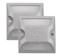 FRCOLOR 2 Piezas Marcador Reflectante de Carretera de Aluminio y Plástico para Exteriores Instalación Fácil y Resistencia al Desgaste Adecuado para Autopistas y Caminos