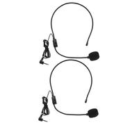 FRCOLOR 2 Piezas Micrófono de Diadema con Cable Auricular Condensador Unidireccional para Amplificador Voz Conferencias y Canto Profesional Negro