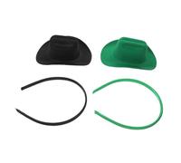 FRCOLOR 2 Piezas Mini Sombrero Cowboy para Mujeres y Niñas Diadema Decorativa Ligera Accesorio de Vestuario para Carnaval Halloween y Fiestas Temáticas Western