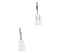 FRCOLOR 2 Piezas pedicure corta unhas lapto Taladro de uñas metálico eje de taladro de uñas clavo tecnología de uñas vástago de taladro de uñas puntas de taladro de uñas Acero inoxidable