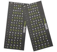 FRCOLOR 2 Piezas Pegatinas para Diapasón de Guitarra Notas Escalas para Principiantes Adhesivos Fretboard Fácil de Poner y Quitar Diseño Claro y Resistente para Guitarra Acústica y