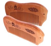 FRCOLOR 2 Piezas Peine De Caoba Peines a Granel Cepillo Alisador De Pelo Cepillo Secador De Cepillo Desenredante Peine Desenredante Secador De Pelo De Las Mujeres Cuero Cabelludo