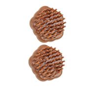 FRCOLOR 2 Piezas Peine de Madera para Masaje y Portátil Cepillo de Dientes para Limpieza Profunda del Cabelludo y Eliminación de Caspa Herramienta para Cuidado y Estimulación del Cabello