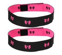 FRCOLOR 2 Piezas peluca máscara máscara perchero universal enhebrador automático de agujas gafas asta de banda elástica gruesa correas elásticas forro polar de doble cara Rosy