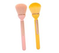 FRCOLOR 2 Piezas Pincel De Maquillaje Forma De Loto Brocha Para Mejillas Brocha Iluminadora Para Aplicar Polvos Faciales Colorete y Iluminador Mango Para Viajes y Maquillaje Diario Rostro