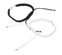 FRCOLOR 2 Piezas pulsera de pulsera de hilo cadena de mano pulsera para mujer favores de fiesta cruzados brazalete de cadena pulsera con dije de cruz Acero inoxidable