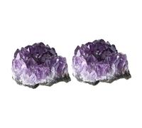 FRCOLOR 2 Piezas Racimo De Cristal Natural Roca De Cristal Natural Espécimen De Piedras Preciosas Geoda Cristal Irregular Decoración Minerales Naturales Piedra De Cristal Piedra En Bruto