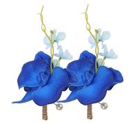 FRCOLOR 2 Piezas Ramo de Artificiales para Boutonniere para Novio y Padrino Decoración Chic para Accesorio Práctico para Ceremonias