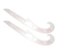 FRCOLOR 2 Piezas Regla Curva Francesa para Coser de Plástico Función de Medición y Corte Adecuado para Principiantes y Diseñadores en Procesos de Costura y Confección