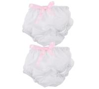 FRCOLOR 2 Piezas Ropa Interior Muñeca Mini Bragas Blancas Accesorios para Muñecos Práctica Crianza y Infantil