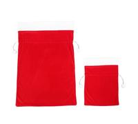 FRCOLOR 2 Piezas Sacos de Navidad de Terciopelo Rojo con Cordón Unidades Grandes y Reutilizables para Regalos y Dulces Diseño Espacioso para Fiestas y Familia Bolsa de Santa Claus
