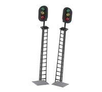 FRCOLOR 2 Piezas Semáforo para Trenes Miniatura con Luz LED Decoración de Escena DIY Accesorio para Maquetas Ferroviarias Señal Luminosa Amarilla