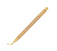 FRCOLOR 2 Piezas Sonda auricular de codo acupresion Masaje de puntos de acupuntura Herramienta de acupuntura portátil pluma de acupuntura masajeador de puntos auriculares cobre Golden