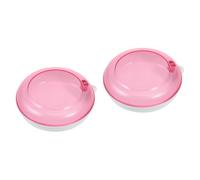 FRCOLOR 2 piezas soporte para prótesis contenedor de falsos estuche de prótesis almohada cuña de dentaduras cubiertas dentaduras pequeñas portátiles falsos rosa caja de
