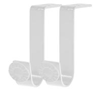 FRCOLOR 2 Piezas Soportes de Cortina de Hierro Blanco para MM | Montaje Superior, Diseño de Flor, Superficie Pintada, Uso en Vivienda Alquilada, Comedor y Oficina