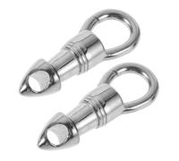 FRCOLOR 2 Piezas Stainless Steel Pendant Buckles Non-fading Cone-shaped Clasps For DIY Jewelry Making Buddha Amulet Holder Accessories