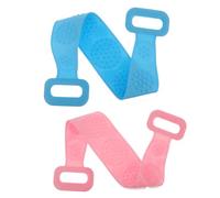 FRCOLOR 2 Piezas Toalla De Baño De Silicona Exfoliante Cinturón De Baño Para Masaje De Espalda Para Ducha