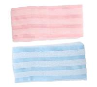 FRCOLOR 2 Piezas Toalla De Baño Exfoliante Espalda Estropajos De Espalda Unidades Paños De Baño Para Masajes De Ducha Correas Exfoliantes Cuerpo