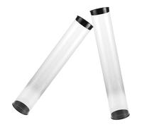 FRCOLOR 2 Piezas Tubo de Almacenamiento de Golf, Plástico, 26 CM | Capacidad para 6 Balones, Cilindro Redondo, Tapa Incluida, Uso en Terreno y Driving Range
