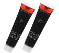 FRCOLOR 2 Sangre Falsa De Halloween Pintura Facial Falso Maquillaje De Zombis Cuerpo Al Aire De Halloween Disfraces De Halloween Piel Falsa Víspera De Todos Rojo Plasma