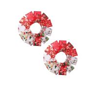 FRCOLOR 2 Series Bolsa De Dulces Bolsas Con Cordón Bolsas De Conos Dulces Bolsa De Malla Con Cordón Galleta De Navidad Bolsas De Celofán Bolsas De Organza De Navidad Organdí 20 Piezas*2