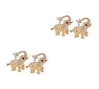 FRCOLOR 2 series Broche De Elefante Con Forma De Ramillete De Animal Broche De Ojal Elegante Con Hebilla Para Bufanda De Elefante Dorado 2 piezas*2